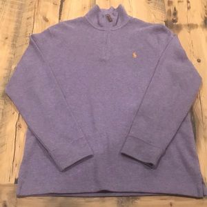 Polo 1/2 Zip Heather Purple Sweater Medium
